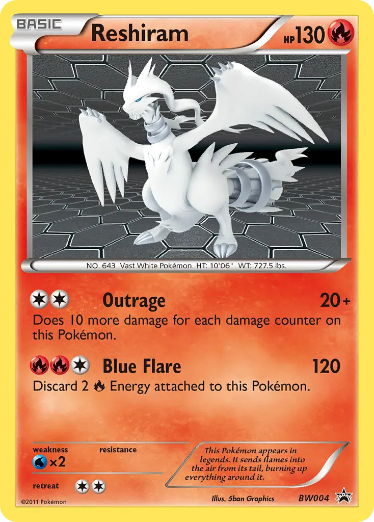 Reshiram - BW04/101 - BW Black Star Promos