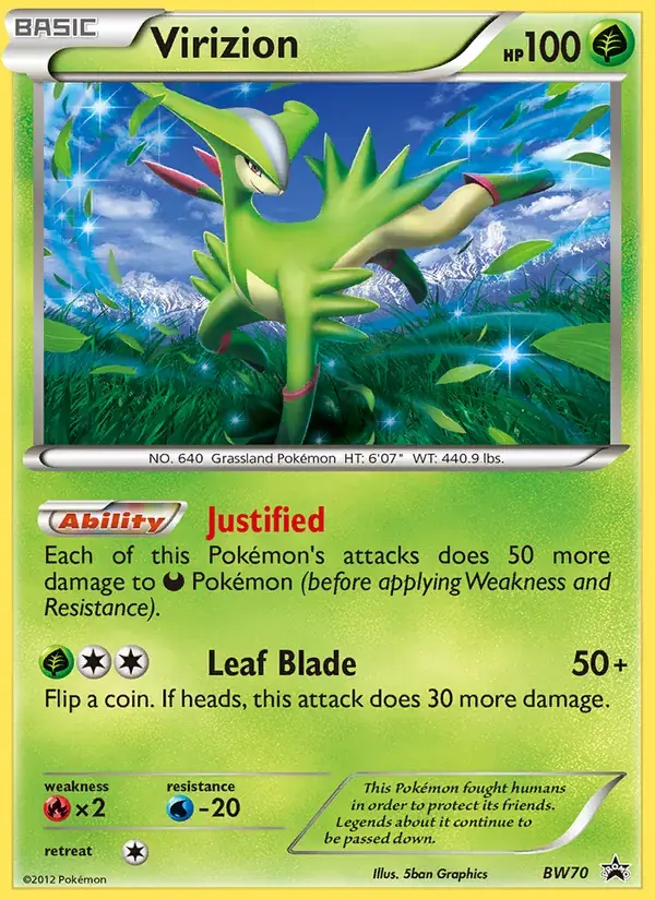 Virizion - BW70/101 - BW Black Star Promos