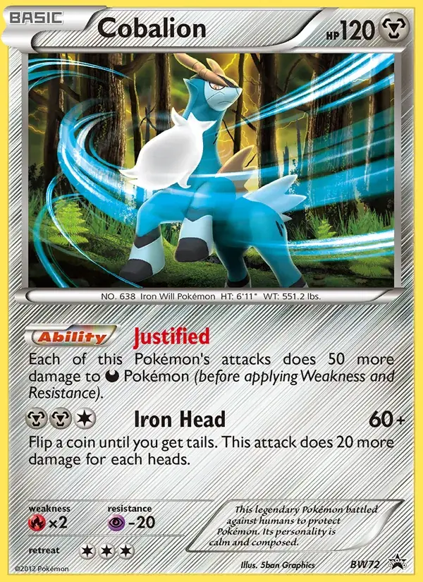 Cobalion - BW72/101 - BW Black Star Promos