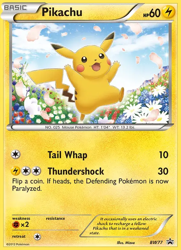 Pikachu - BW77/101 - BW Black Star Promos
