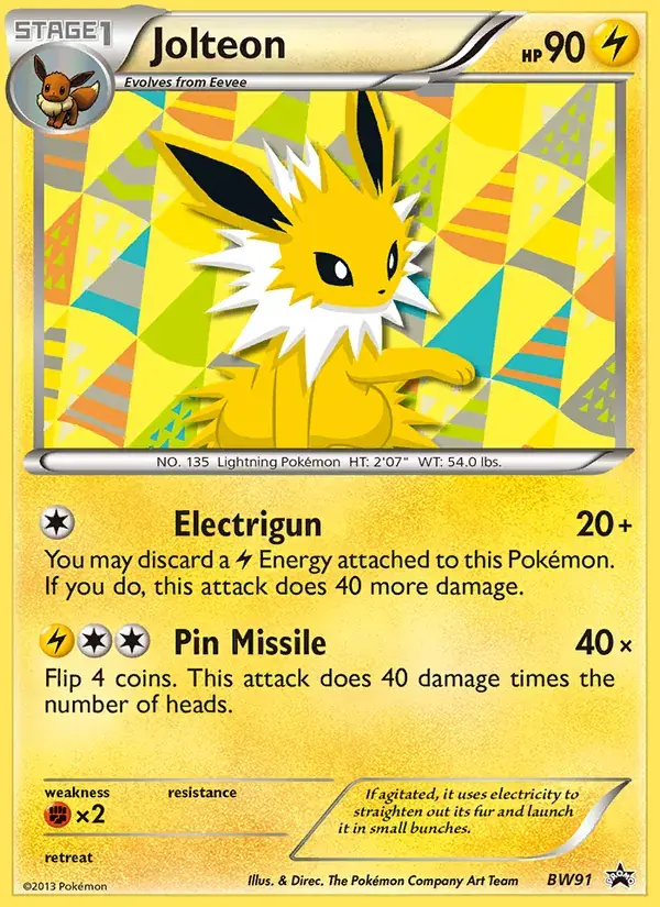 Jolteon - BW91/101 - BW Black Star Promos