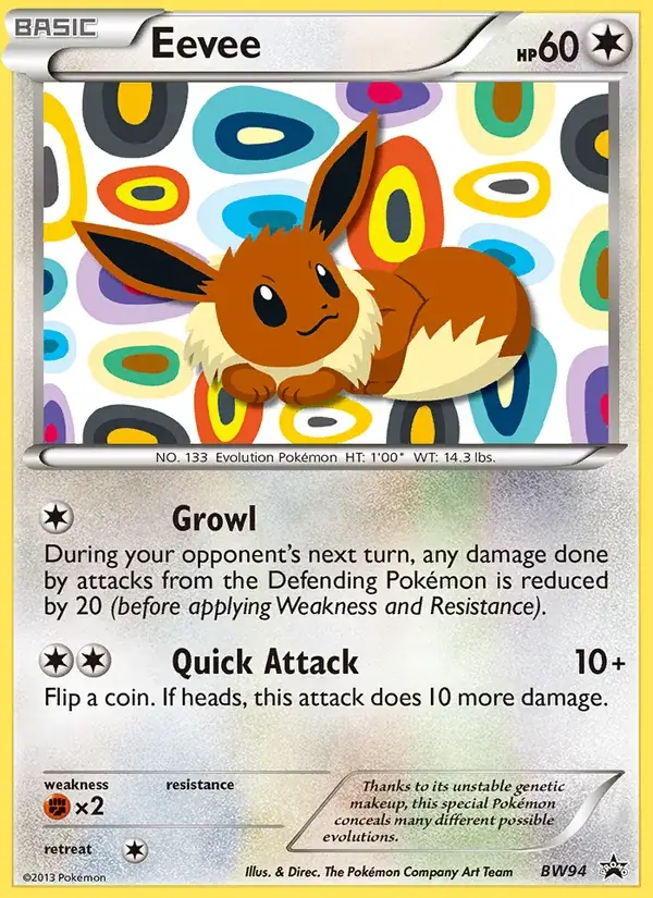 Eevee - BW94/101 - BW Black Star Promos