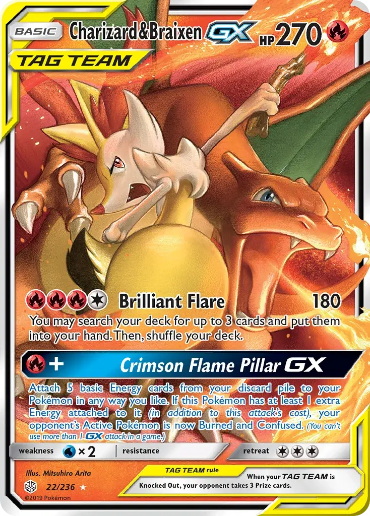 Charizard & Braixen-GX - CEC-22/271 - Éclipse Cosmique