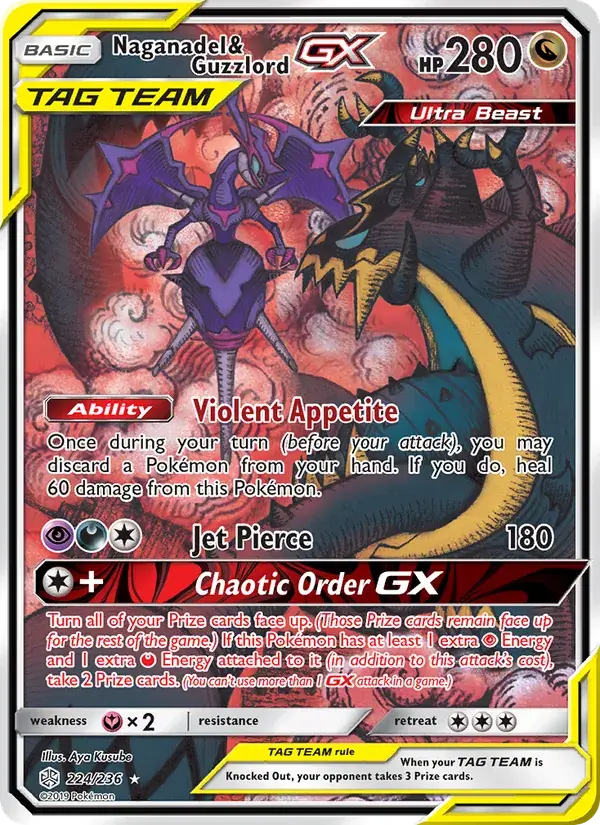 Naganadel & Guzzlord GX - 224/271 - Cosmic Eclipse
