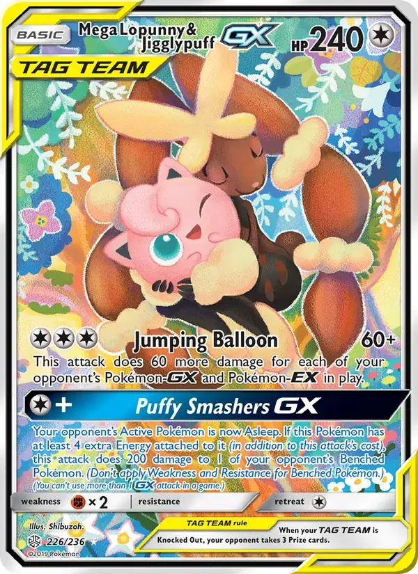 Mega Lopunny & Jigglypuff GX - 226/271 - Cosmic Eclipse