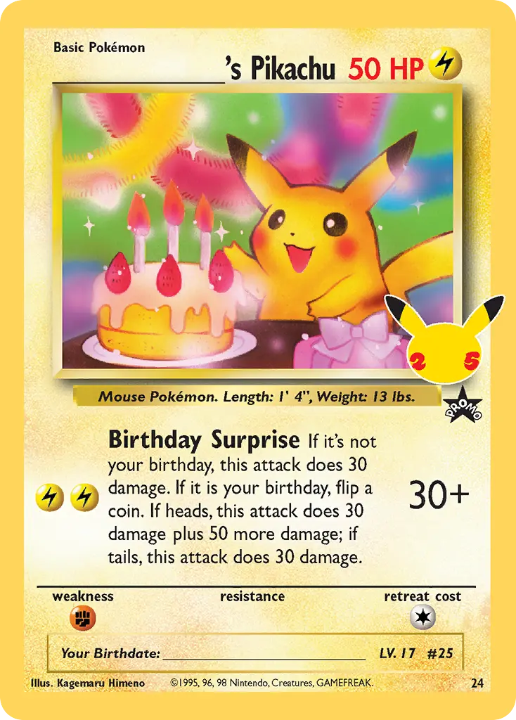 Pikachu de ________ - CC008/25 - Célébrations