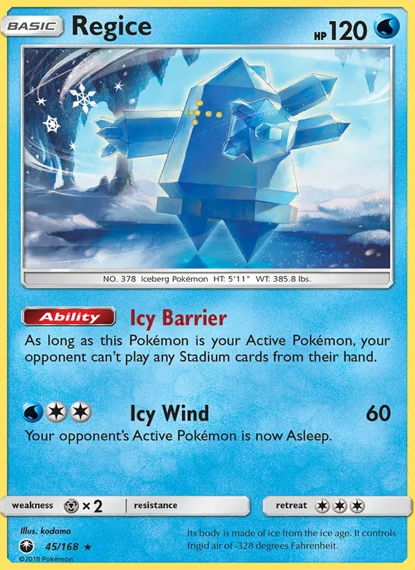 Regice - 45/183 - Celestial Storm
