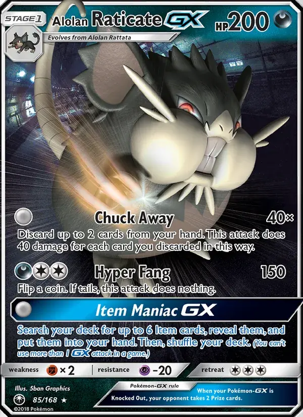 Alolan Raticate GX - 85/183 - Celestial Storm