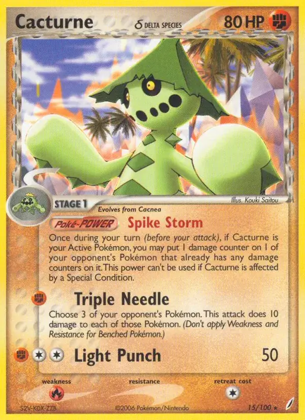 Cacturne δ - 15/100 - Crystal Guardians