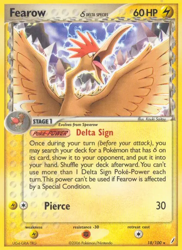 Fearow δ - 18/100 - Crystal Guardians
