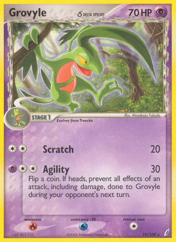 Grovyle δ - 19/100 - Crystal Guardians