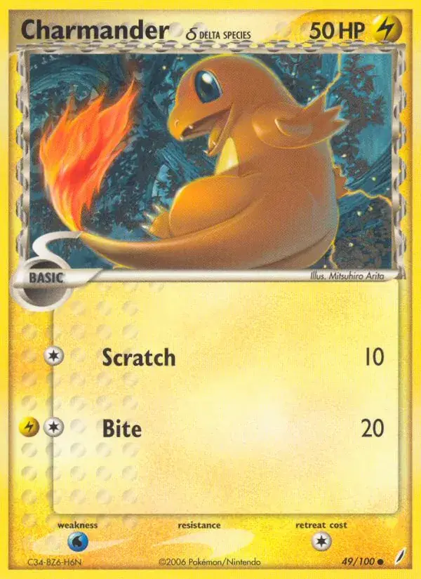 Charmander δ - 49/100 - Crystal Guardians