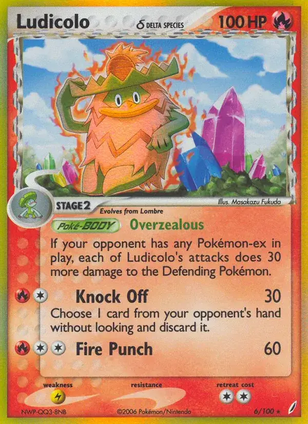 Ludicolo δ - 6/100 - Crystal Guardians
