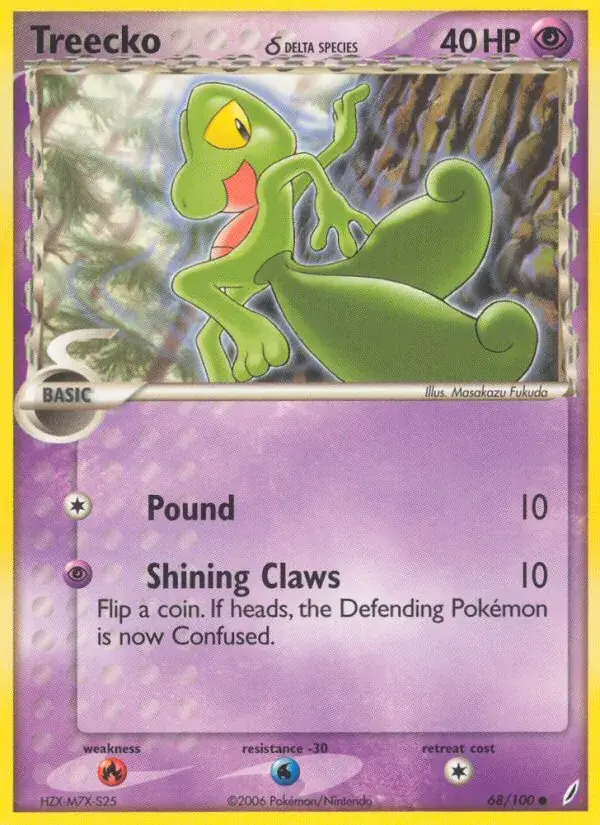 Treecko δ - 68/100 - Crystal Guardians