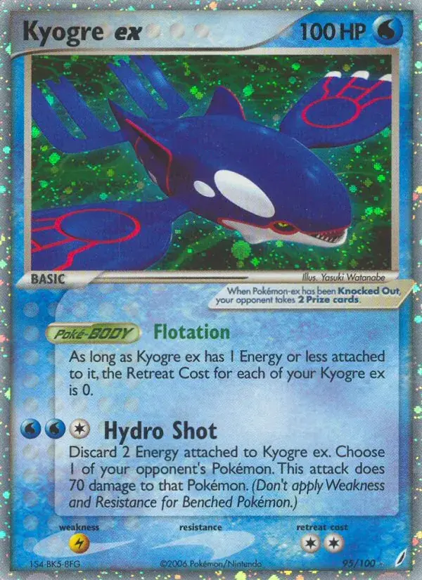 Kyogre ex - 95/100 - Crystal Guardians
