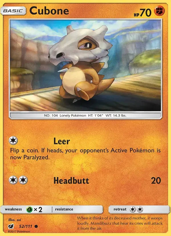 Cubone - 52/125 - Crimson Invasion
