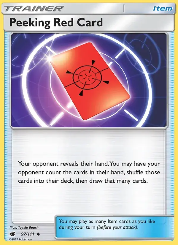 Peeking Red Card - 97/125 - Crimson Invasion