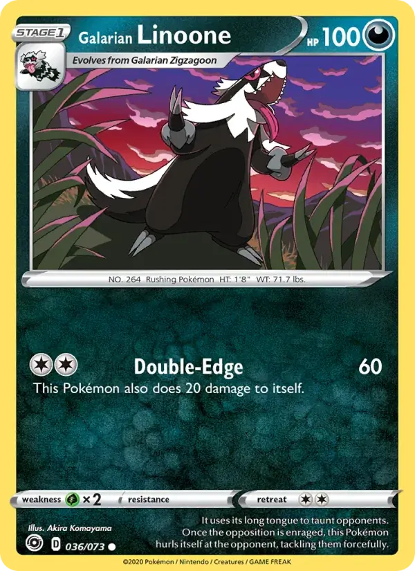 Galarian Linoone - 36/80 - Champion's Path