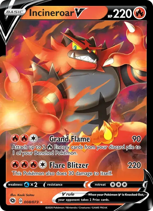 Incineroar V - 8/80 - Champion's Path