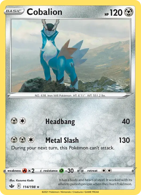 Cobalion - 114/233 - Chilling Reign