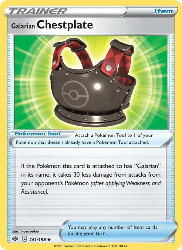 Galarian Chestplate - 141/233 - Chilling Reign