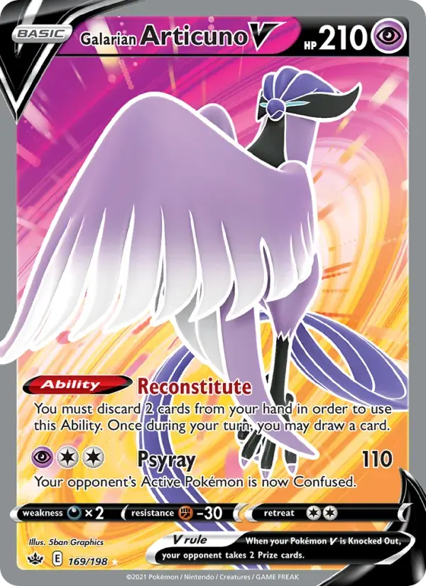 Galarian Articuno V - 169/233 - Chilling Reign