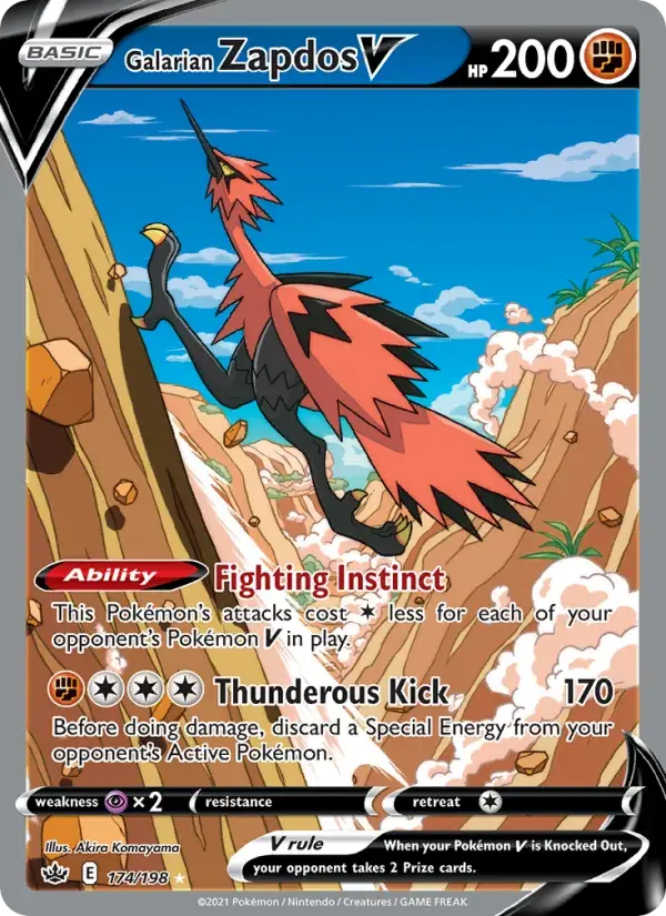 Galarian Zapdos V - 174/233 - Chilling Reign