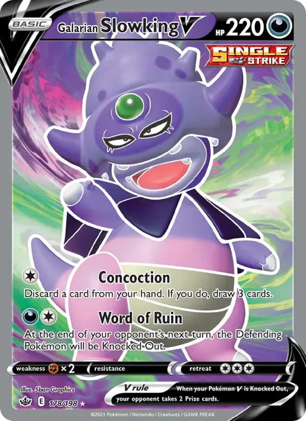 Galarian Slowking V - 178/233 - Chilling Reign