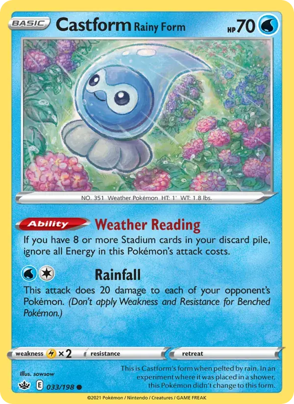 Castform Rainy Form - 33/233 - Chilling Reign
