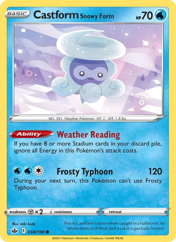 Castform Snowy Form - 34/233 - Chilling Reign