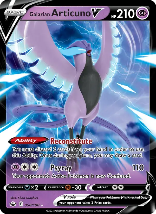 Galarian Articuno V - 58/233 - Chilling Reign