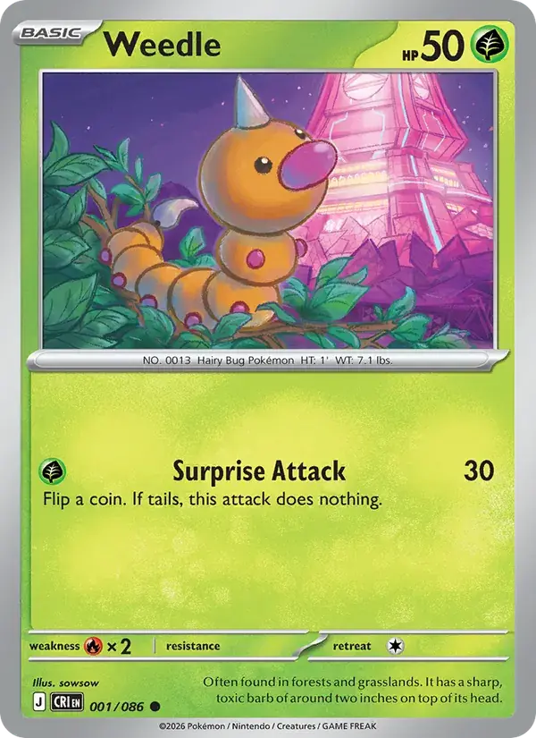 Weedle - 001/122 - Chaos Rising