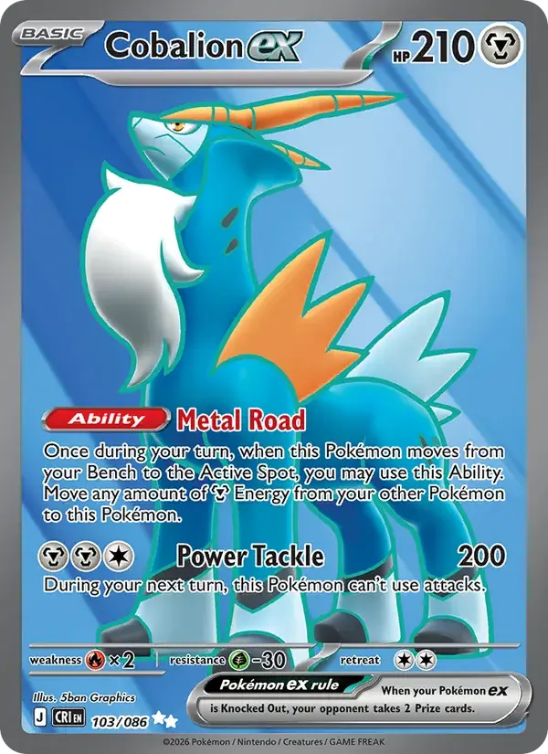 Cobalion ex - 103/122 - Chaos Rising