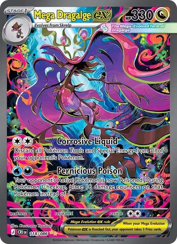Mega Dragalge ex - 118/122 - Chaos Rising