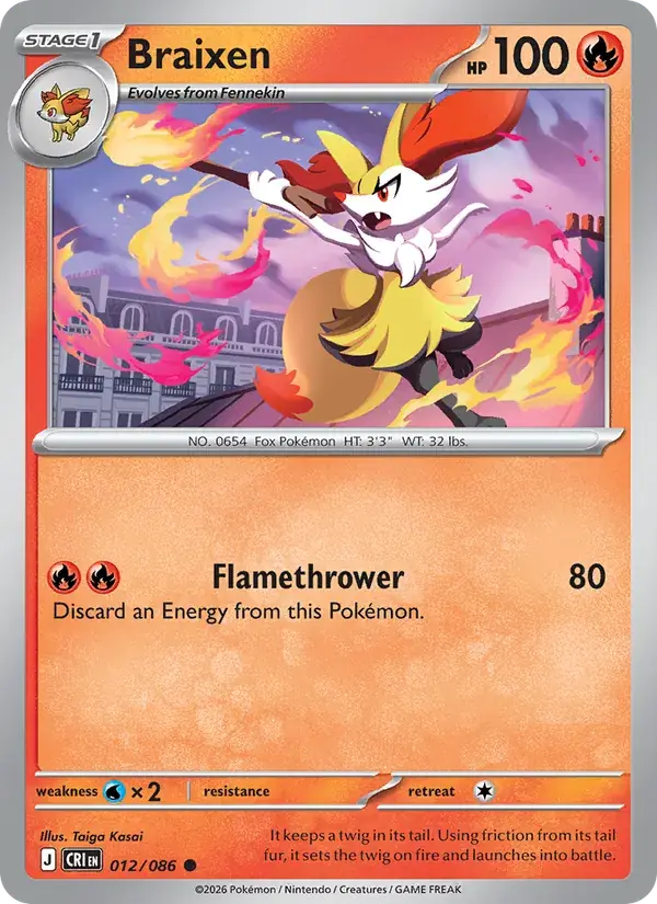 Braixen - 012/122 - Chaos Rising