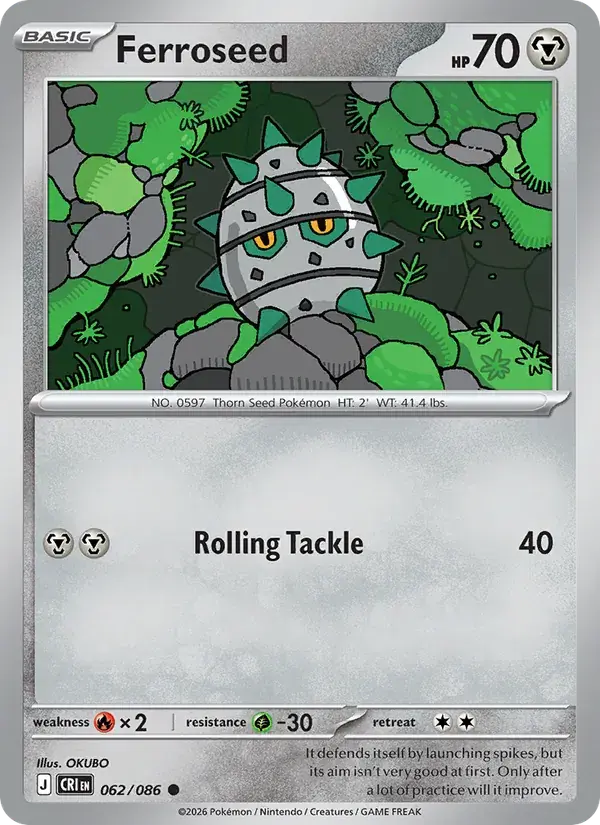 Ferroseed - 062/122 - Chaos Rising