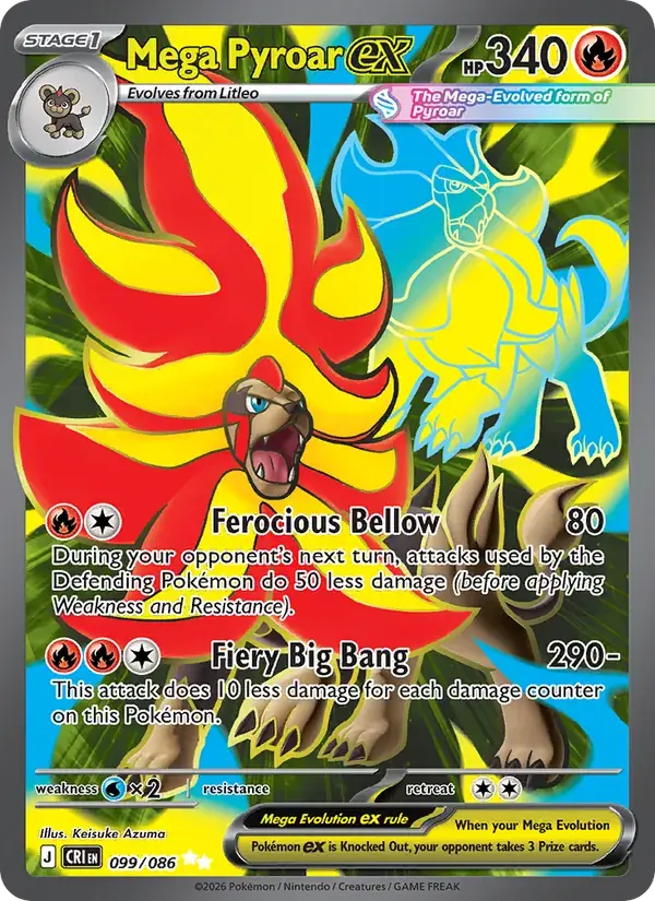 Mega Pyroar ex - 099/122 - Chaos Rising