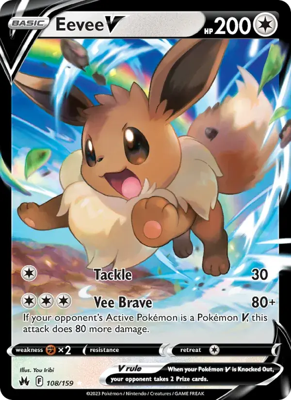 Eevee V - 108/160 - Crown Zenith