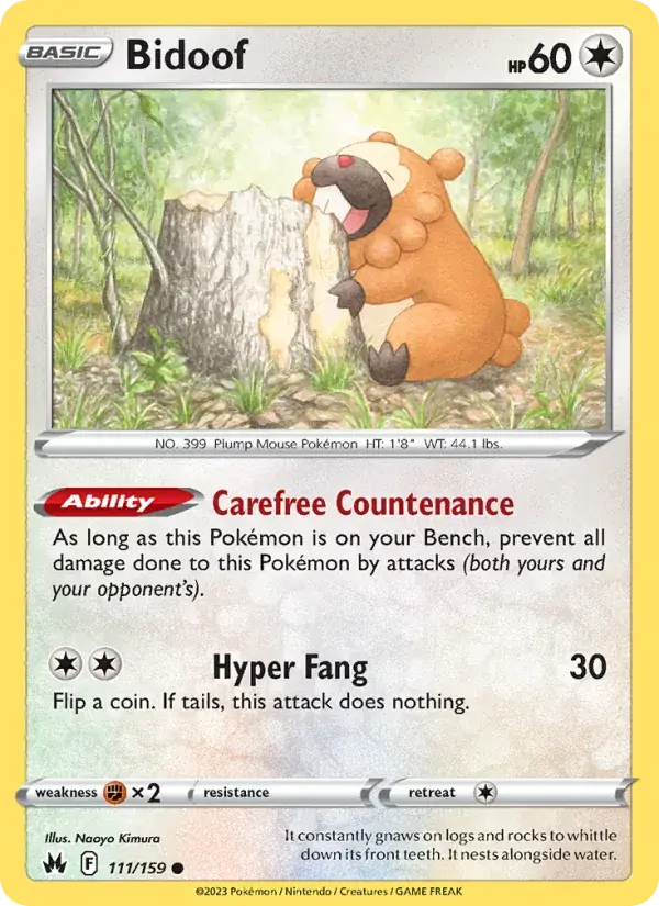 Bidoof - 111/160 - Crown Zenith