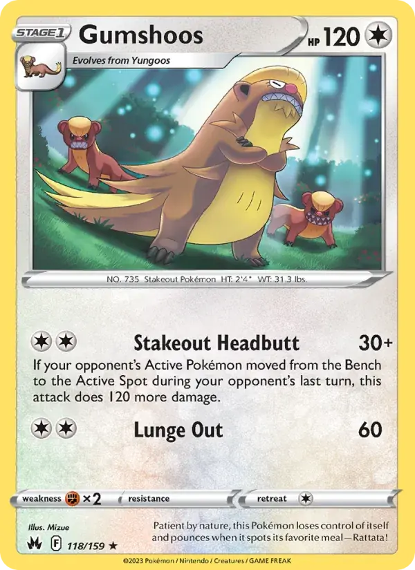 Gumshoos - 118/160 - Crown Zenith