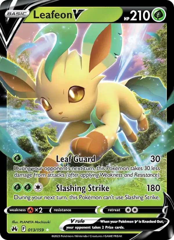 Leafeon V - 013/160 - Crown Zenith