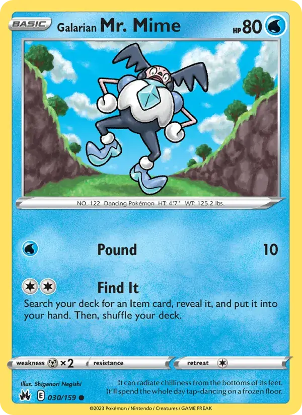 Galarian Mr. Mime - 030/160 - Crown Zenith