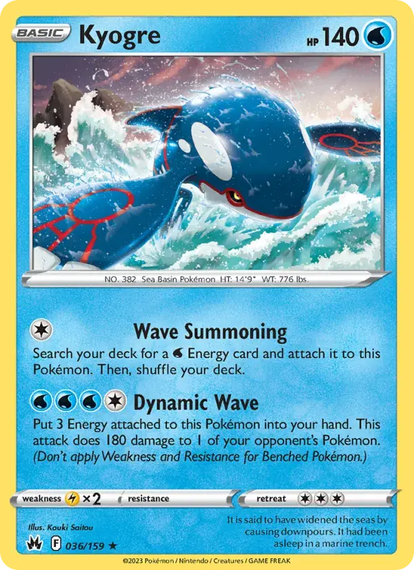 Kyogre - 036/160 - Crown Zenith