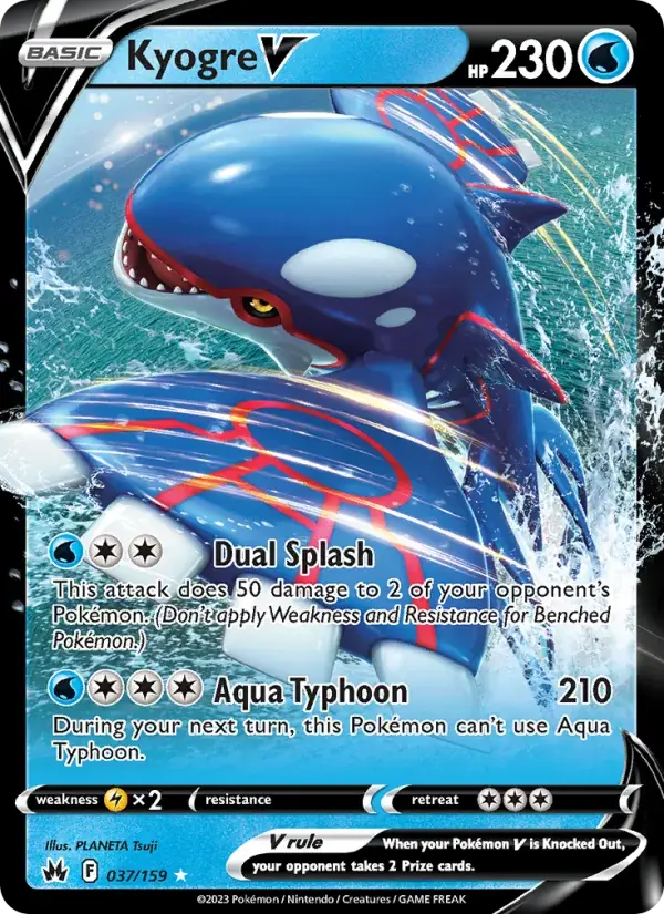 Kyogre V - 037/160 - Crown Zenith