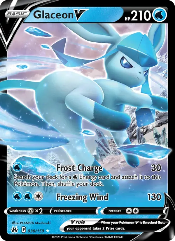 Glaceon V - 038/160 - Crown Zenith