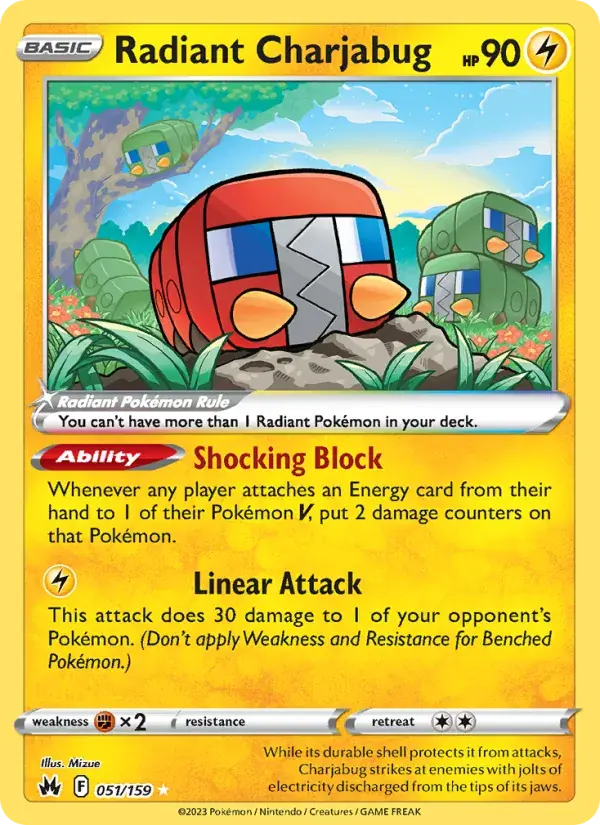 Radiant Charjabug - 051/160 - Crown Zenith