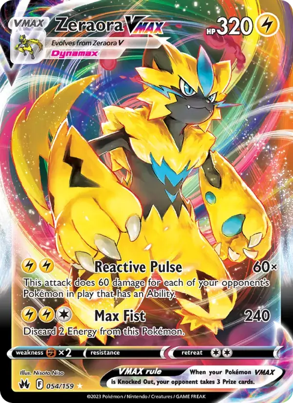 Zeraora VMAX - 054/160 - Crown Zenith