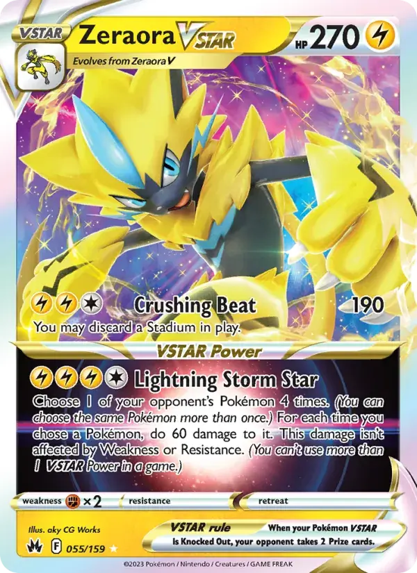 Zeraora VSTAR - 055/160 - Crown Zenith