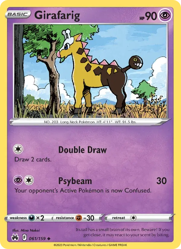 Girafarig - 061/160 - Crown Zenith