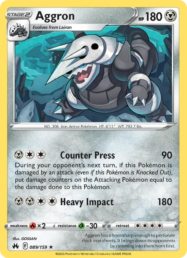 Aggron - 089/160 - Crown Zenith